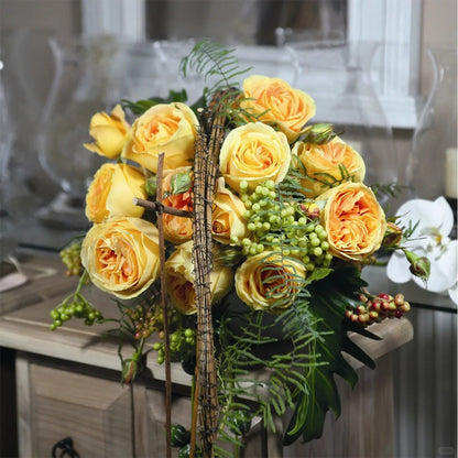 Candlelight German Florist Shrub Rose